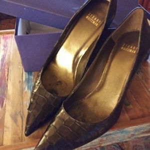 Stuart Weitzman Croc Heels